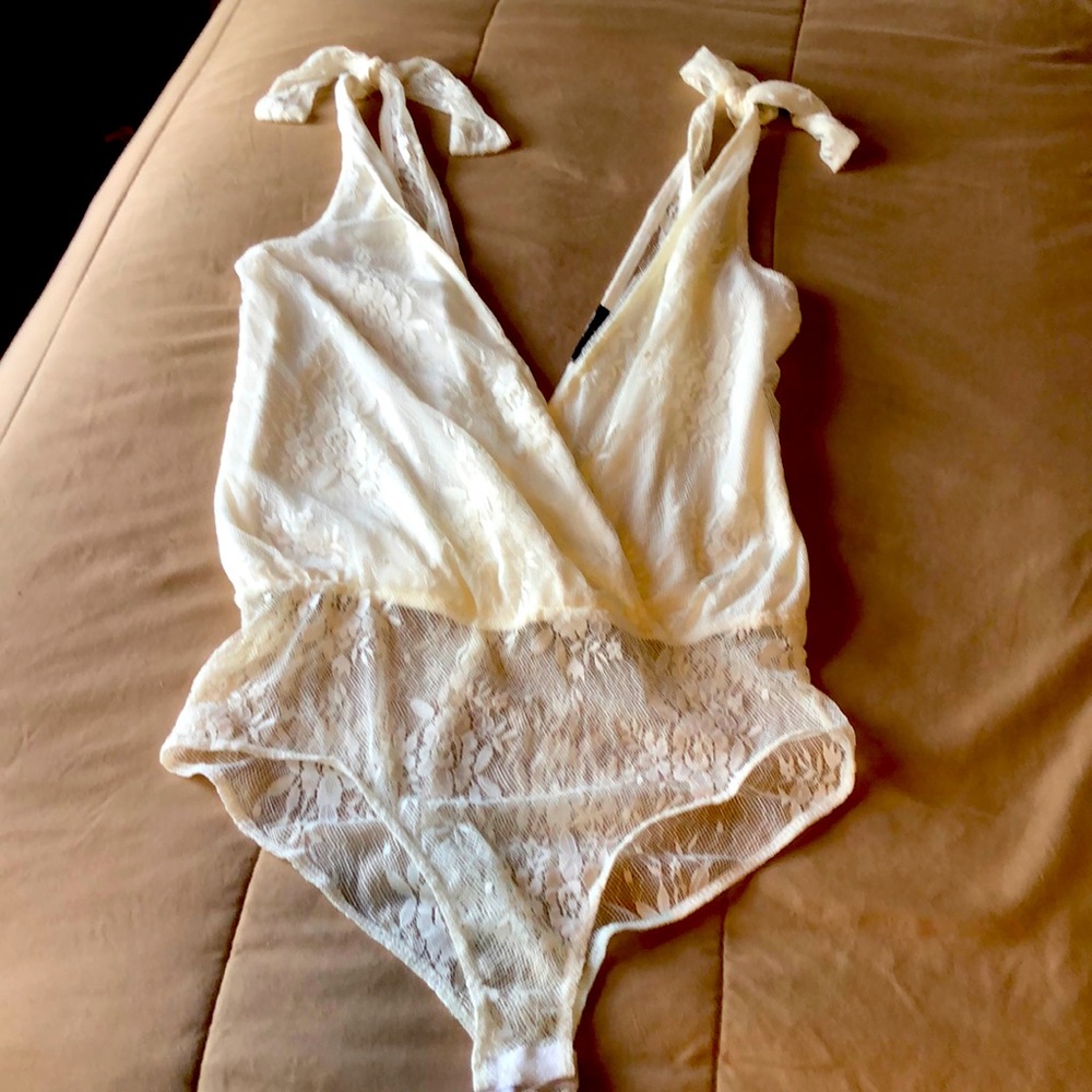 Lace Bodysuit Ivory M , Brand BLUE.S